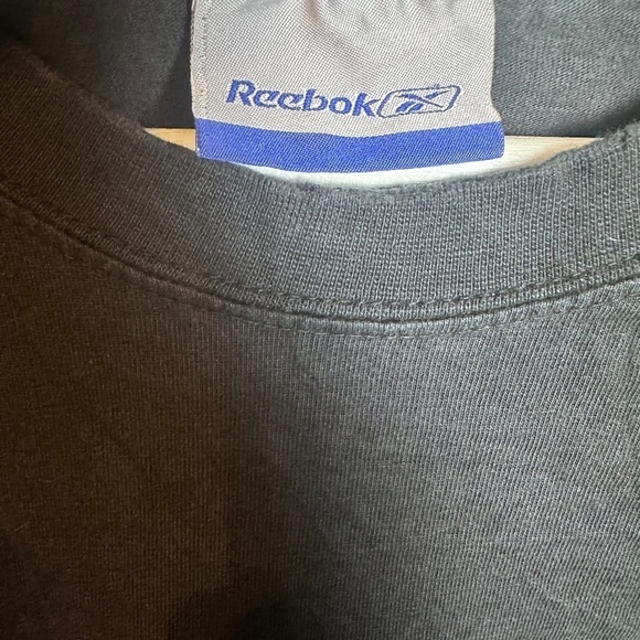 Vintage VTG Black Reebok Mens XL Stitched Logo Short Sleeve Size XL Activewear - Picture 4 of 5